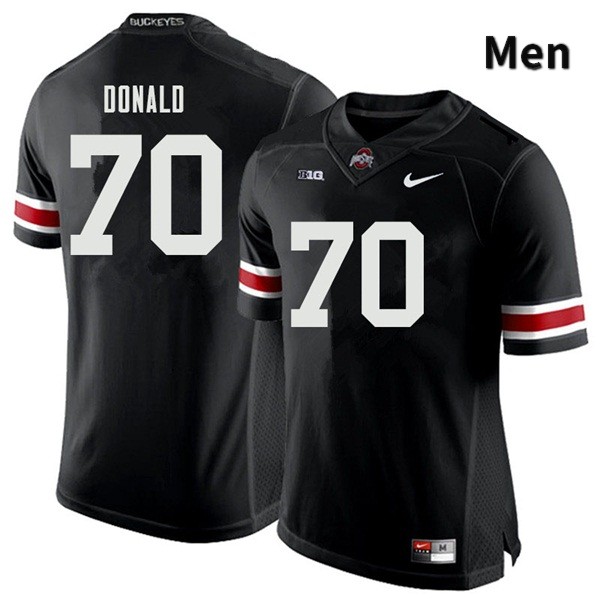 Ohio State Buckeyes Noah Donald Men's #70 Black Authentic Stitched College Football Jersey